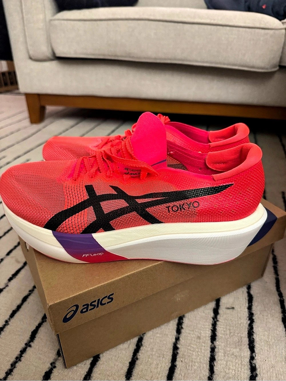 ASICS METASPEED SKY TOKYO Running Shoes in Flash Red/ Black  NWT